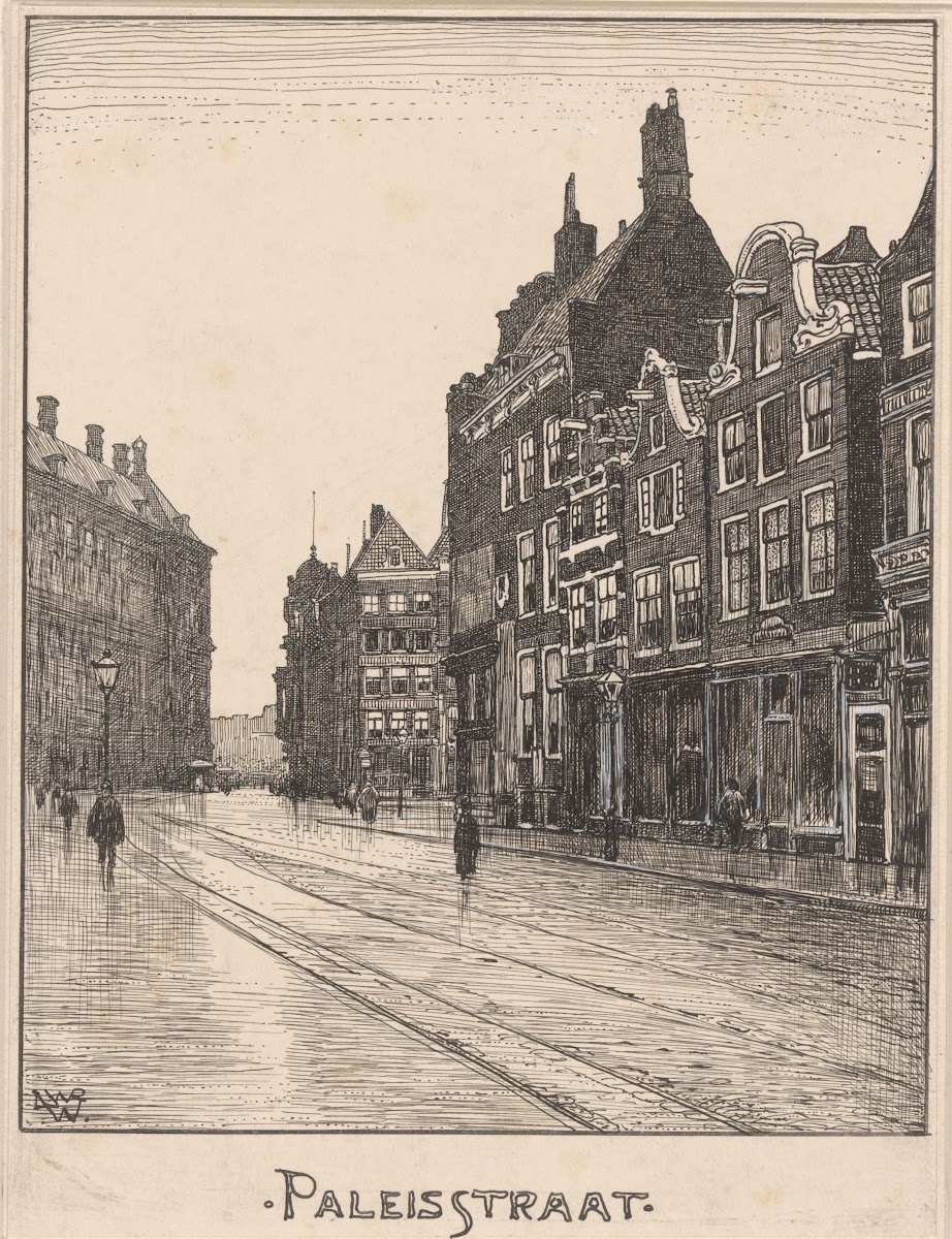 De Paleisstraat te Amsterdam 20th century