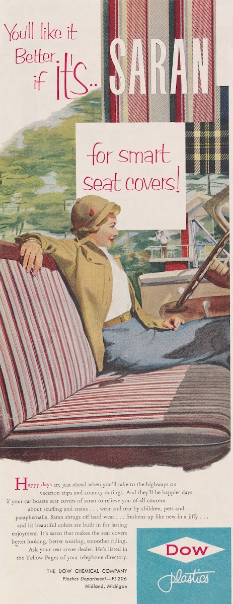 Youll Like It Better If ItsSARAN for Smart Seat Covers 1950s