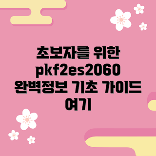 pkf2es2060 정보, pkf2es2060 가이드, pkf2es2060 초보자, pkf2es2060 사용법, pkf2es2060 리뷰