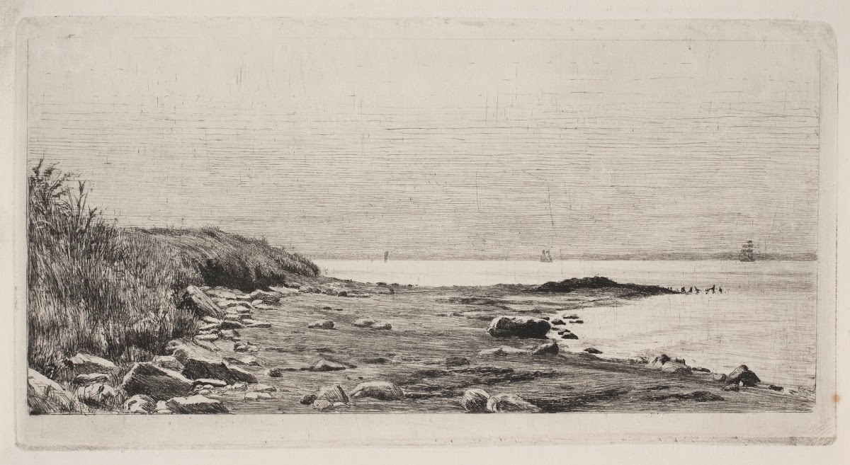 Strandparti Solskin i Havet 1884