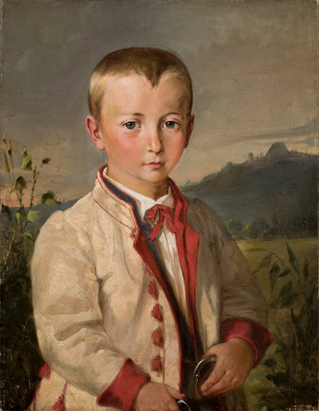 Boy against landscape 1866
