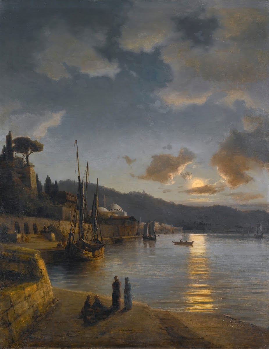 A Turkish Harbour By Moonlight 1864