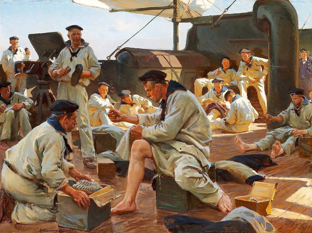 En lappedag ombord 1899