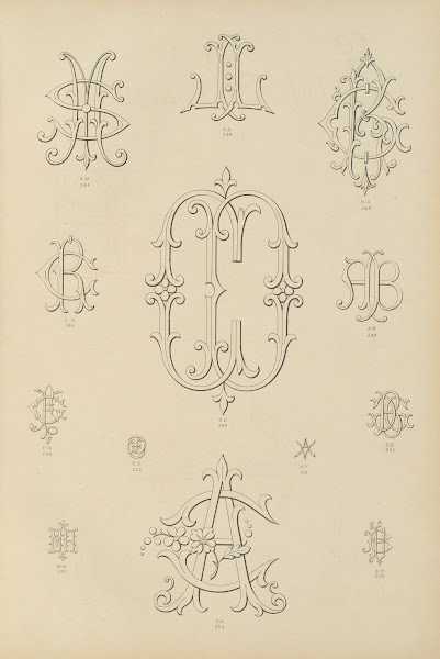 Album de chiffres  monogrammes couronnes de noblesse francaises et etrangeres Pl