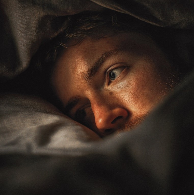 새벽에 잠 못 이루는 모습