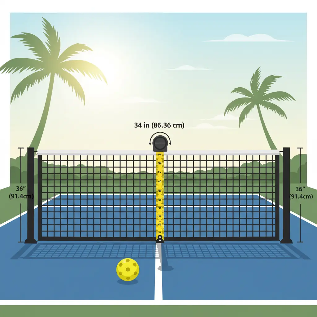 Tinggi net standar untuk pickleball