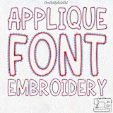 Stitch photo 4 of the Lace & Zig-Zag Applique Embroidery Font embroidery design