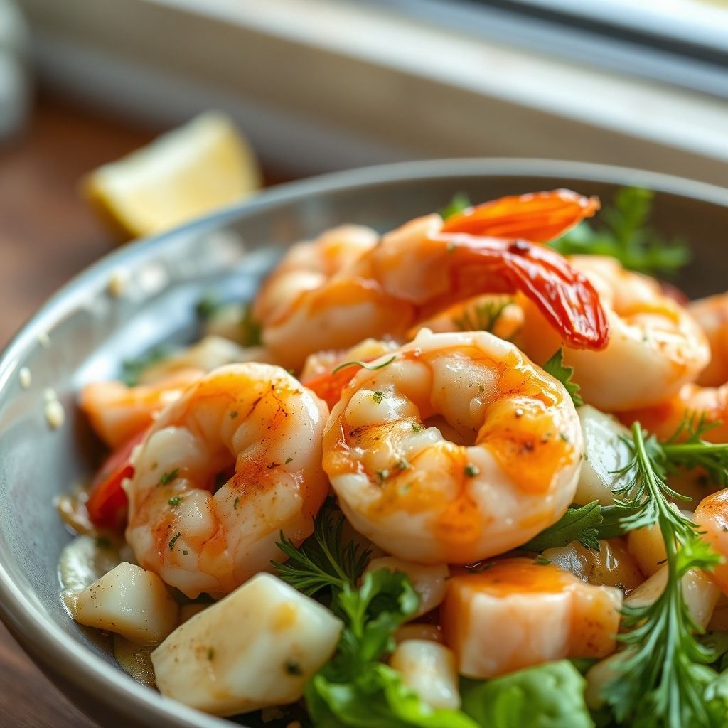 Easy Lemon Dill Shrimp Salad Recipe for Quick Dinner (15-Min Meal!) finished