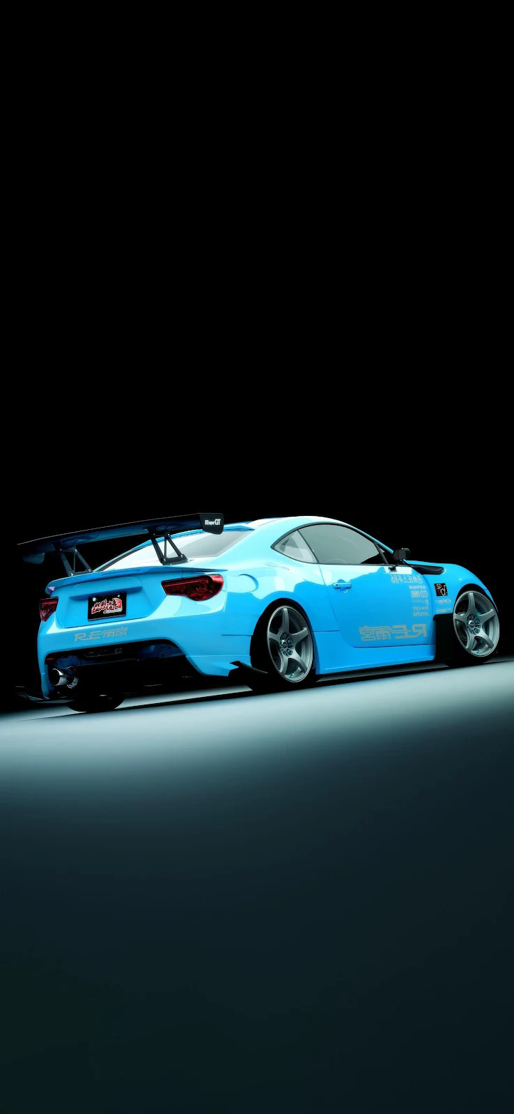 Blue Toyota 86 Sports Car - Automotive Photography 2K iPhone Wallpaper (1440x3120)