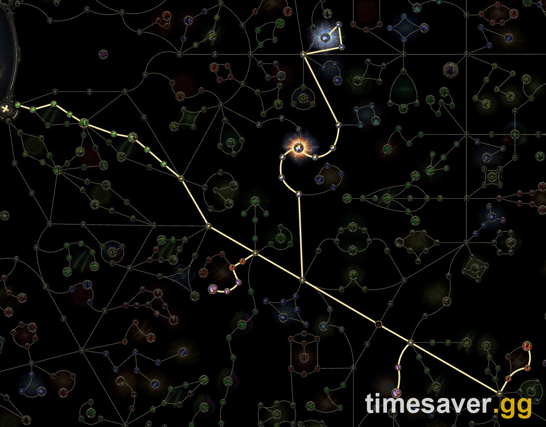 PoE2 Ice Shot Deadeye passive tree route for levels 24 to 30