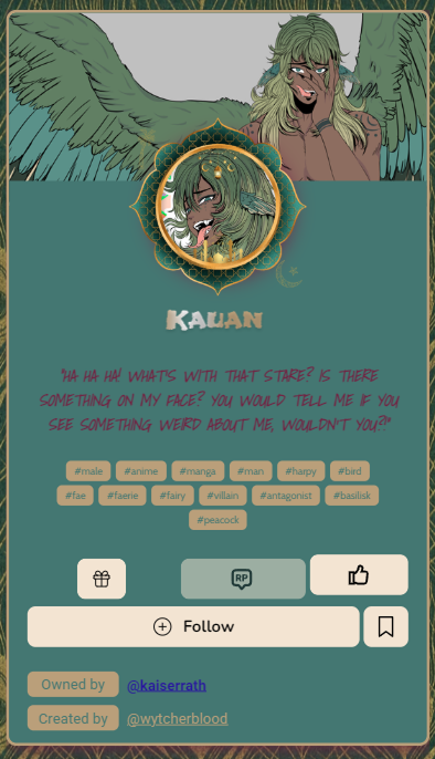 Customized character profile 8