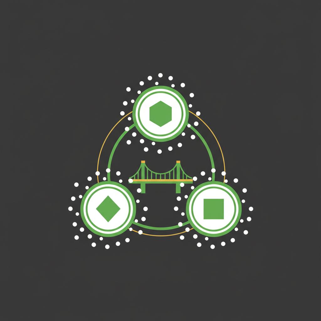 Minimal 2D vector showing a central bridge connecting three large coin nodes and many small satellites to illustrate concentrated token holdings best crypto buy today