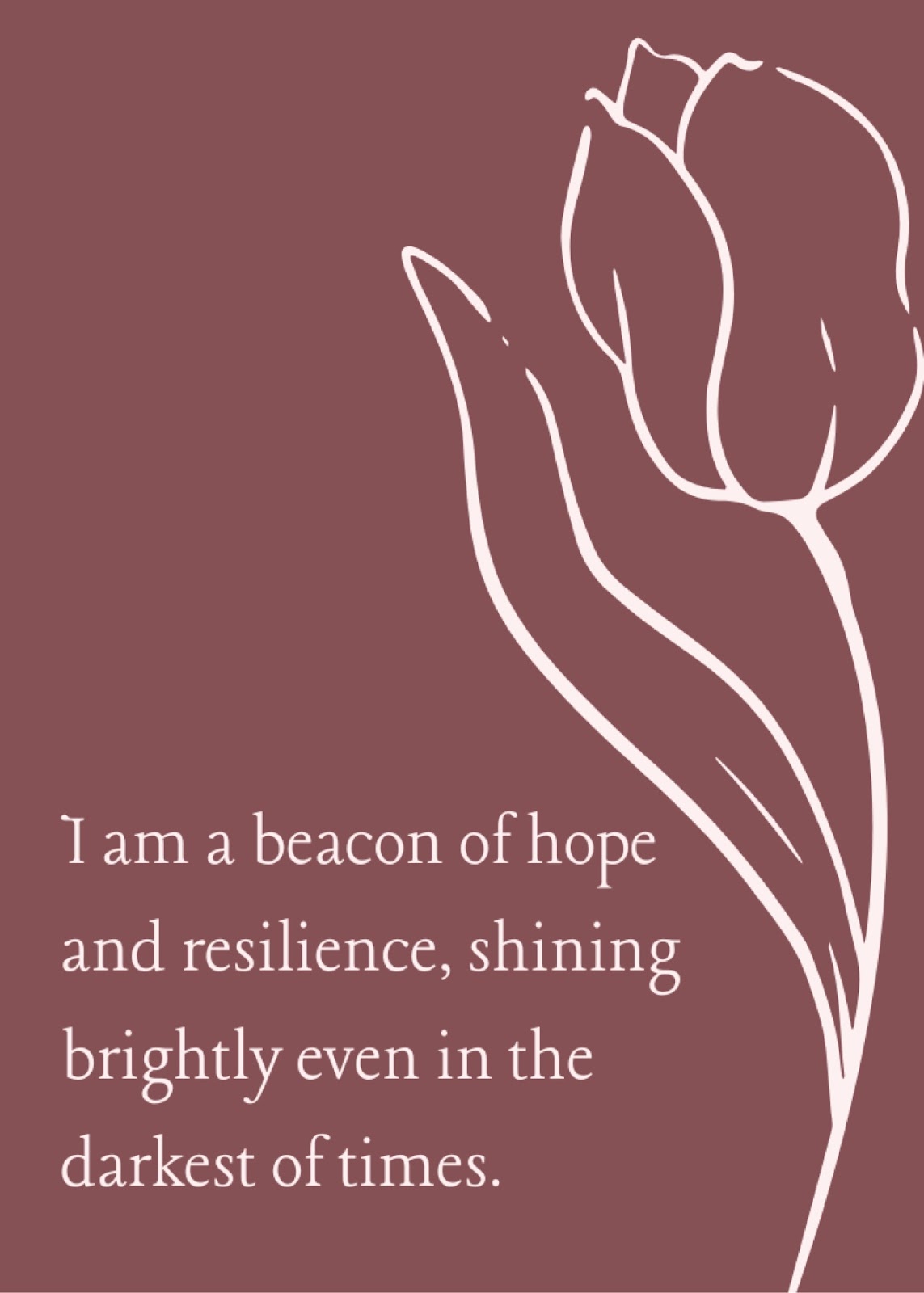 Whispers of Courage card: I am a beacon of hope and resilience, shining brightly even in the darkest of times