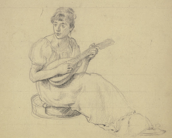 Mandoline spielende Frau ca 1881
