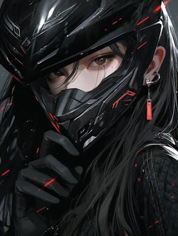 Anime Biker Girl Picture