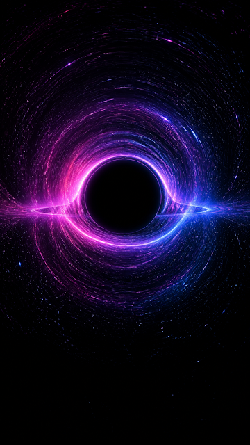 Interstellar Wormhole with Warped Starfield Space Wallpaper