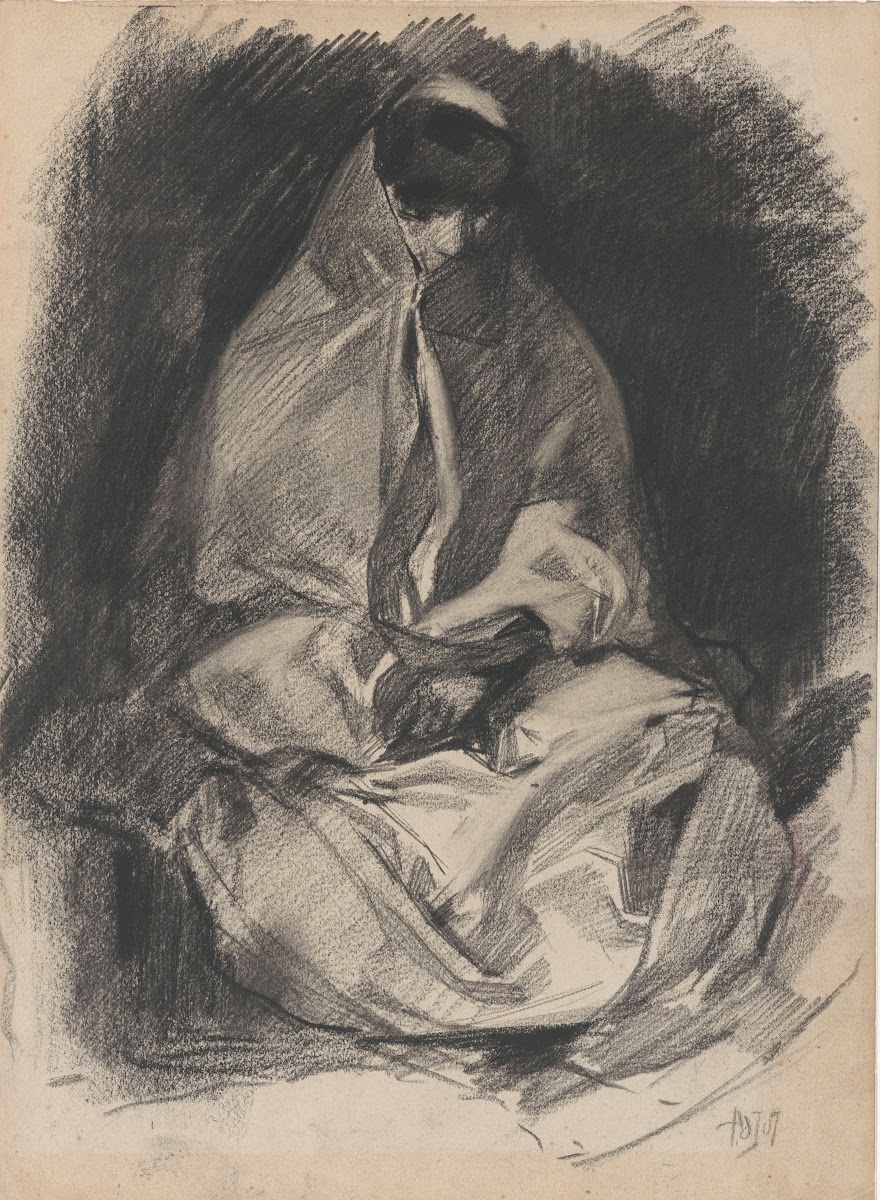 Zittende Marokkaanse vrouw 19th century