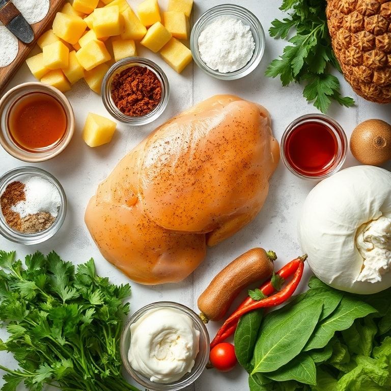 Ingredients for Brown Sugar Pineapple Chicken Bake Recipe: Quick & Chewy Family Dinner