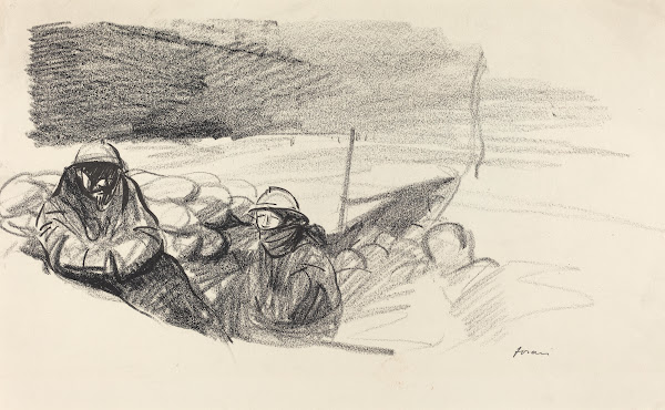 Two Soldiers in a Trench c 1914 1919