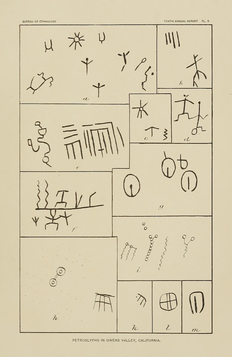 Petroglyphs in Owens Valley California 2 1894