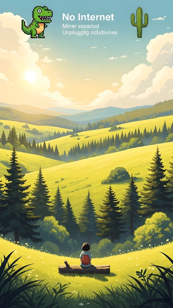 Dark Moody Forest Silhouette Under Twilight Sky