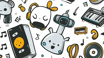 Cute Musical Doodle Pattern Background iPhone Desktop & Mobile Wallpaper Background