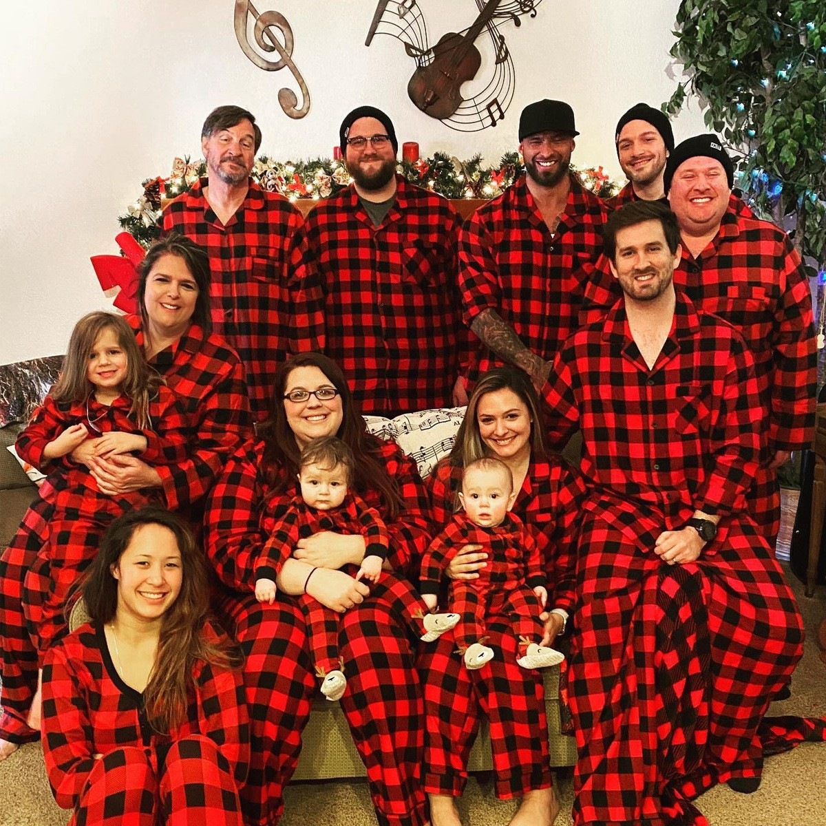 Christmas Pajama Set for the Whole Family, Checked