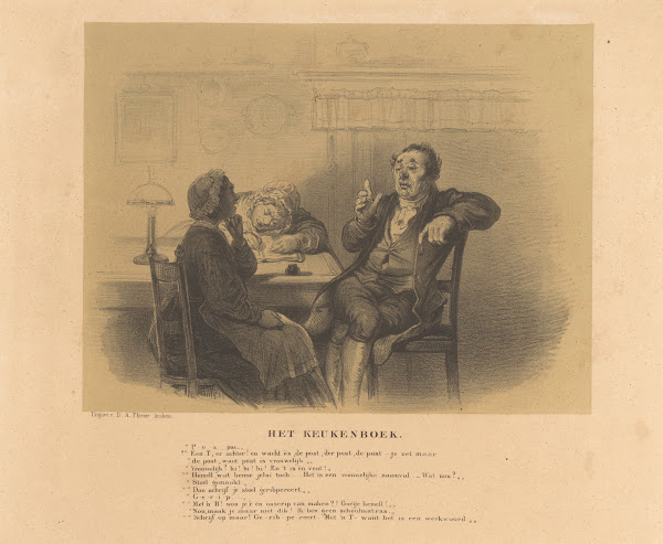Man en vrouwen aan tafel 1855   1873