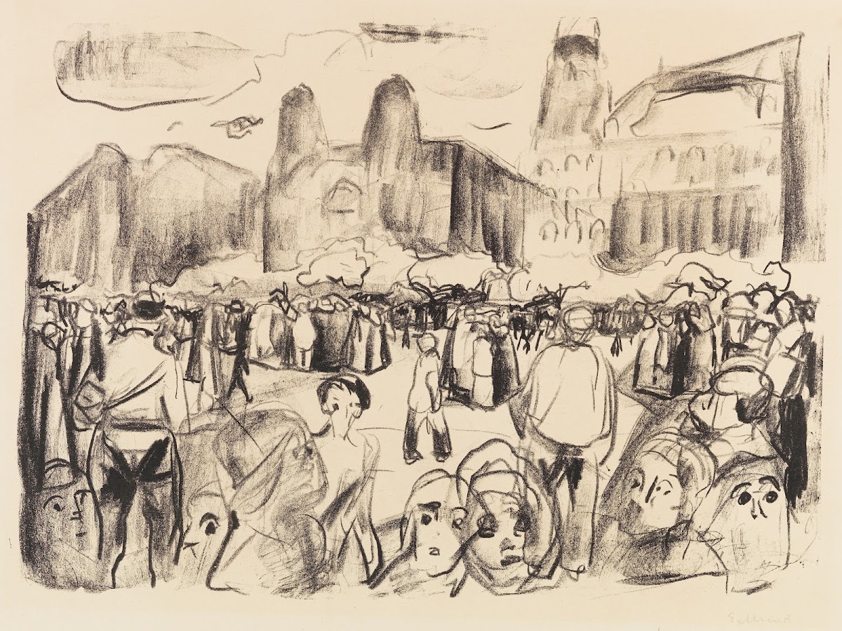 Frankfurter Bahnhofsplatz under Rathenaus likferd 1922