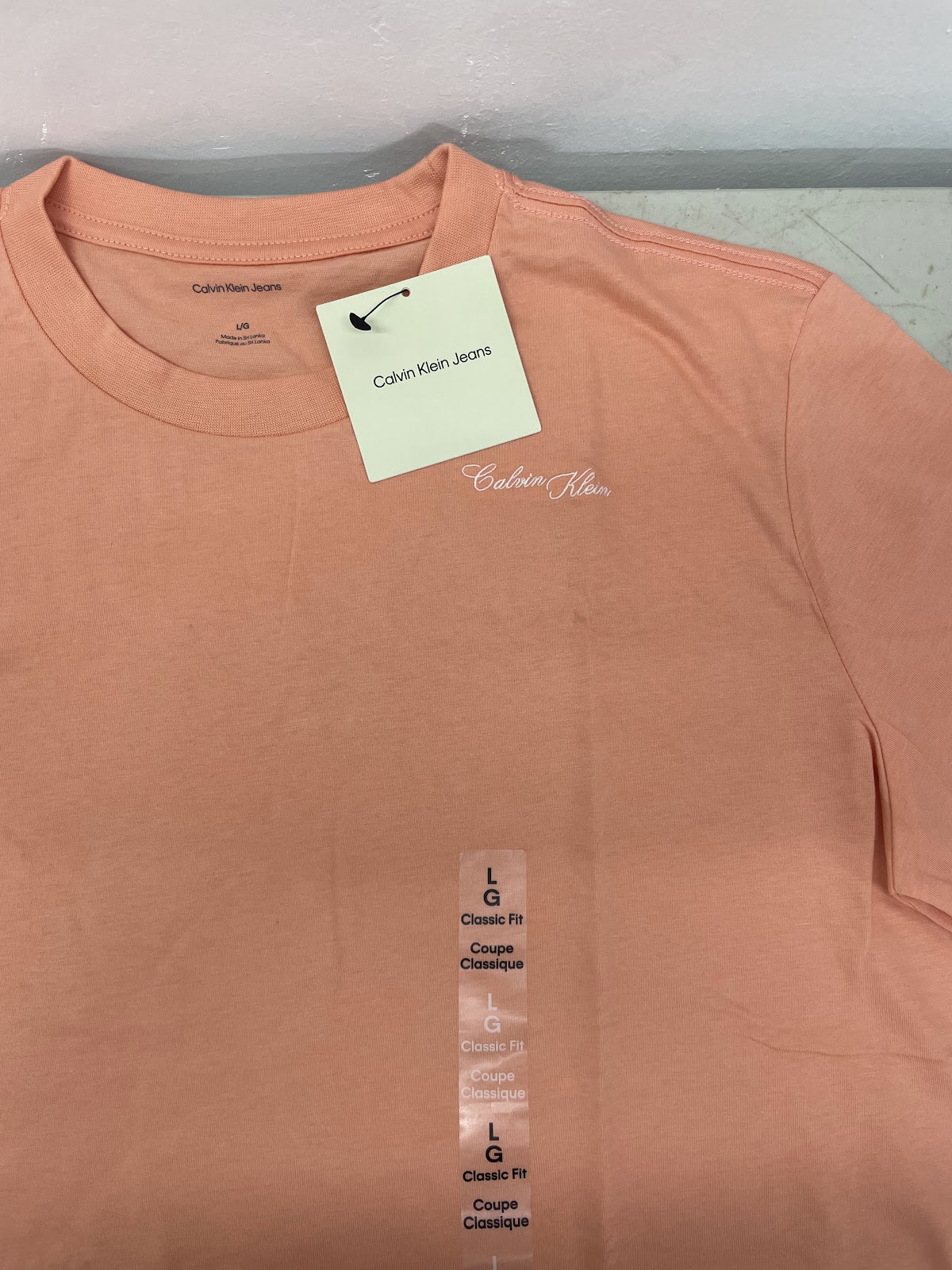 Ck W Shirt Cursive Mini Orange L #2188