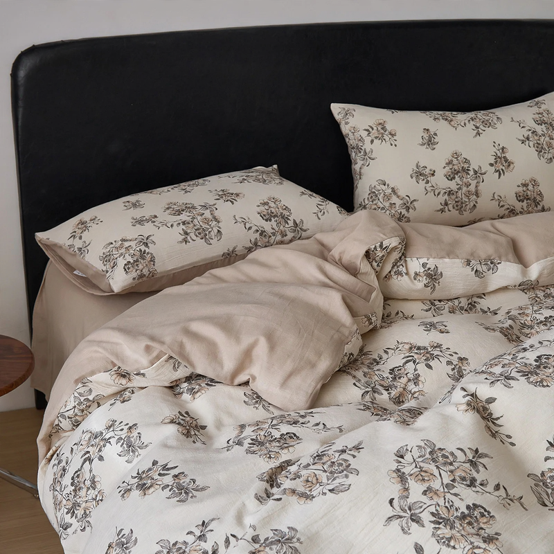 Cotton-Linen Bedding, 4-Piece