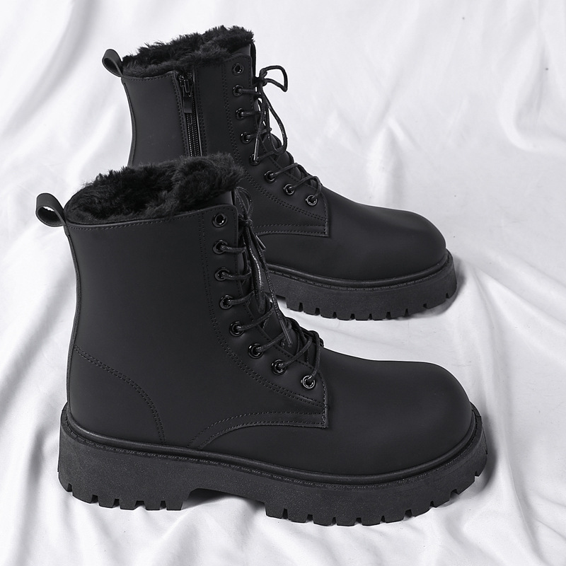 Insulated men's biker boots