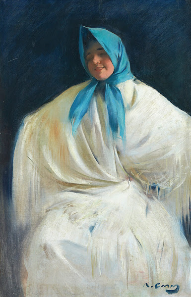 Chulacon Pañuelo Azul girl with a blue scarf