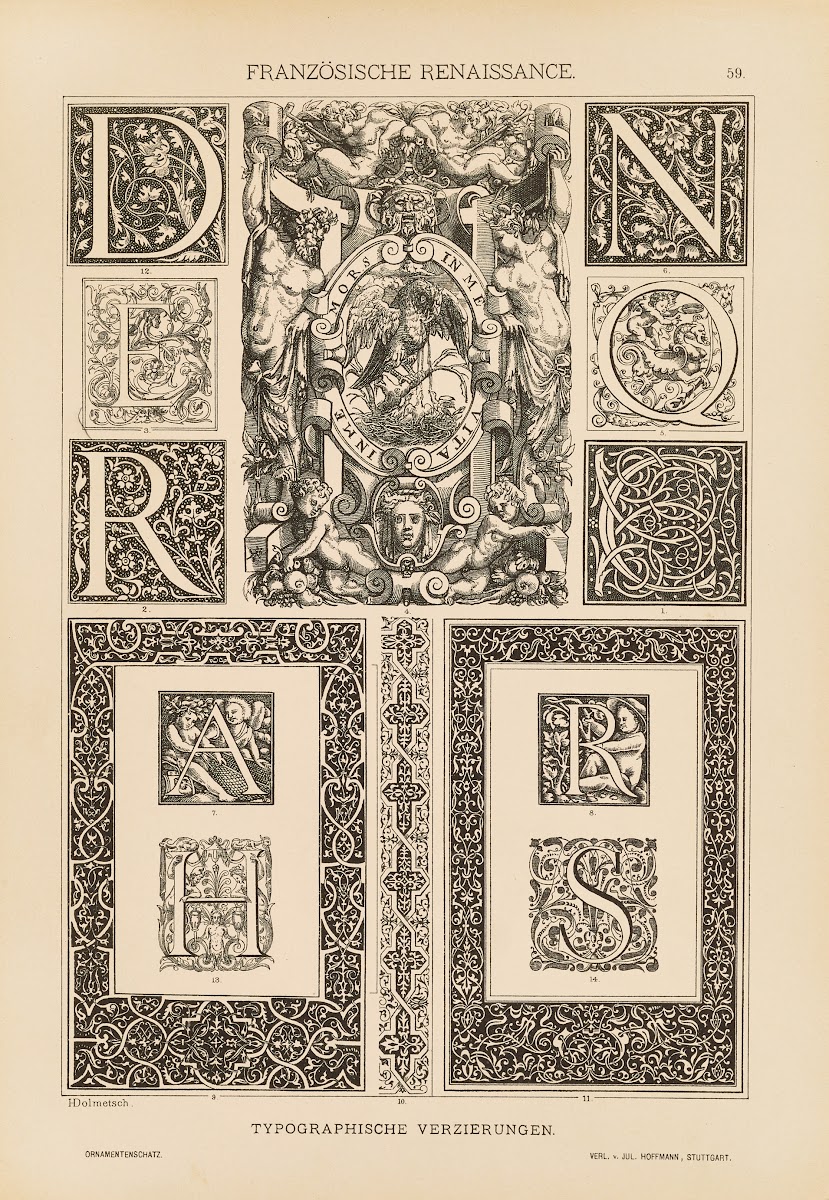 Franzosische Renaissance  Typographische Verzierungen 1887