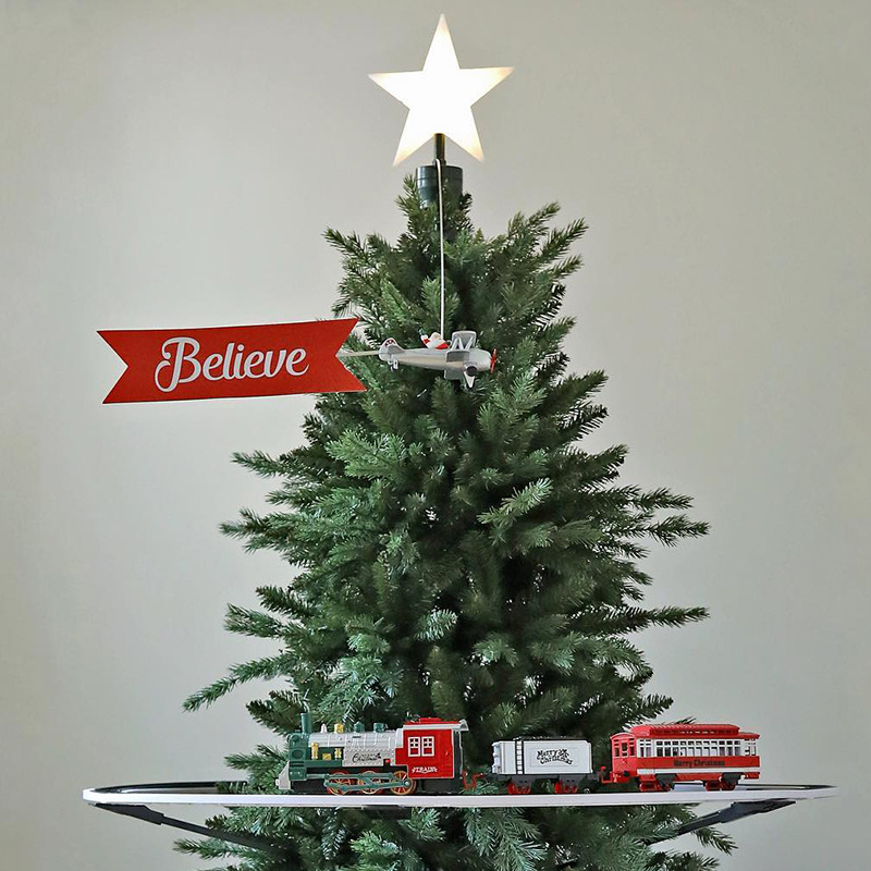 Leuchtende Weihnachtsbaum-Dekoration aus Kunststoff