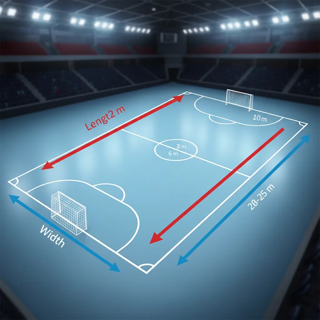 Berapa ukuran standar lapangan futsal menurut FIFA