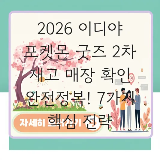 이디야 포켓몬 굿즈 2차 재고 매장 확인