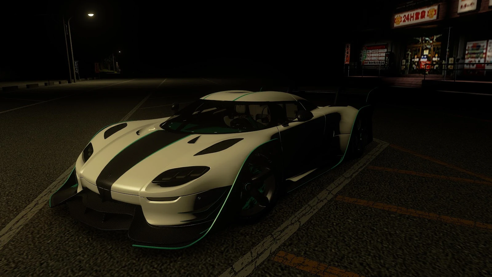 Koenigsegg Agera RS At Night - Automotive Digital Art 5K Wallpaper (5376x3024)