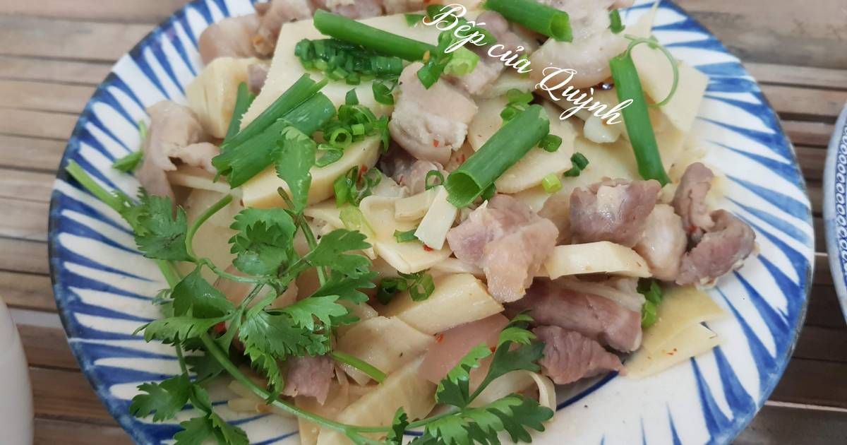Măng tươi xào ba chỉ