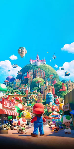 Super Mario, Toads, Peach's Castle, Kingdom 4K iPhone Wallpaper Background