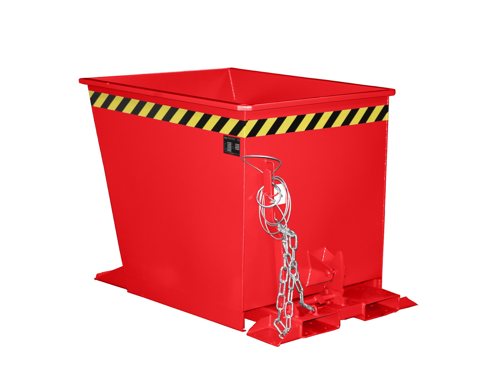 Kiepcontainer GU-RZ 55, gelakt, Vuurrood