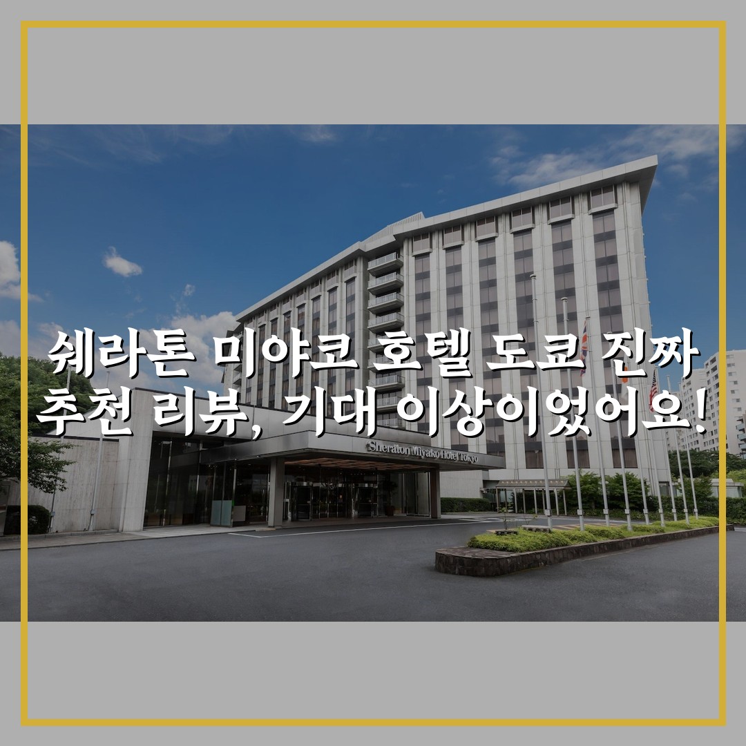 쉐라톤 미야코 호텔 도쿄 진짜 추천 리뷰, 기대 이상이었어요!