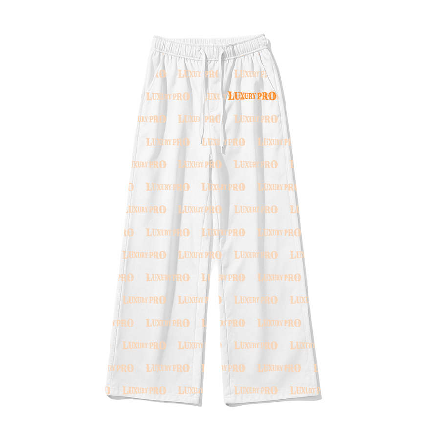 AOP Women's Wide Leg Straight Pants with Pockets
