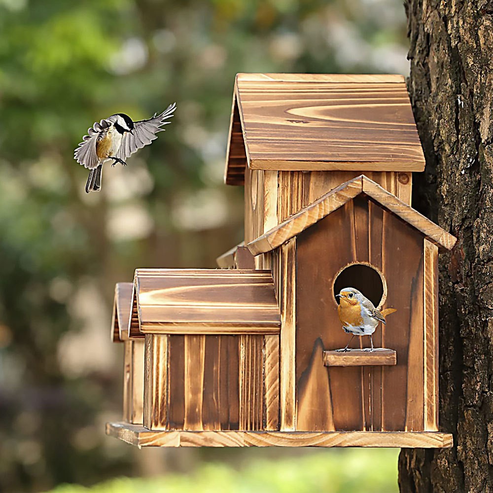 Vogelhaus aus Paulownia-Holz