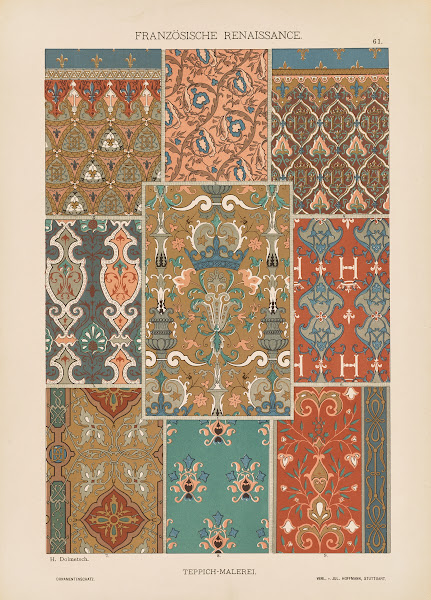Franzosische Renaissance  Teppich Malerei 1887