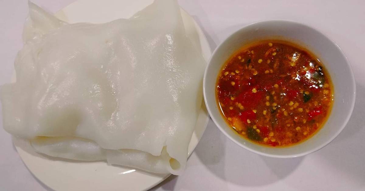 Mì lá chấm mắm nêm