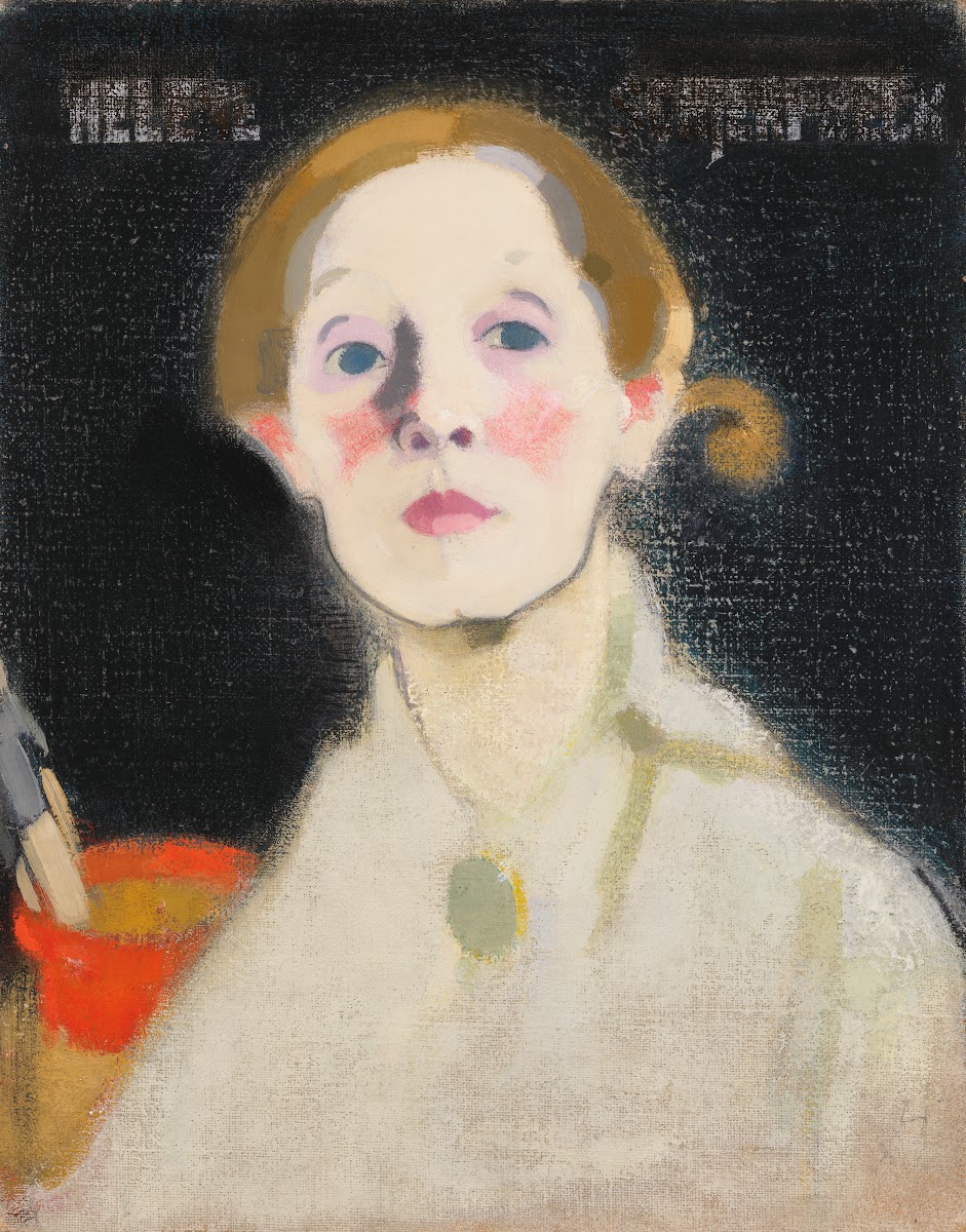 Self Portrait Black Background 1915