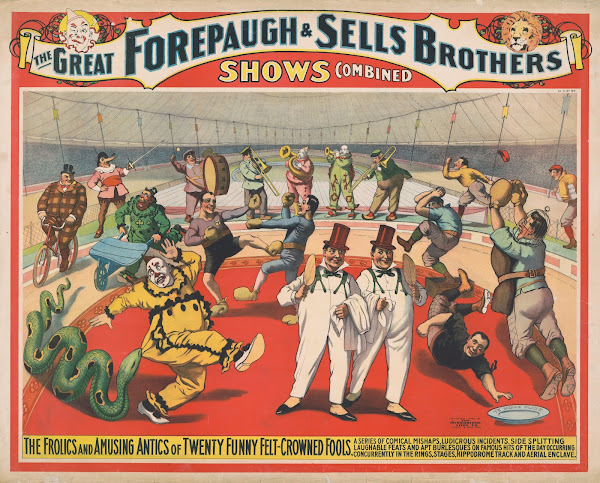 The Great Forepaugh  Sells Brothers shows combined The frolics and amusing antic