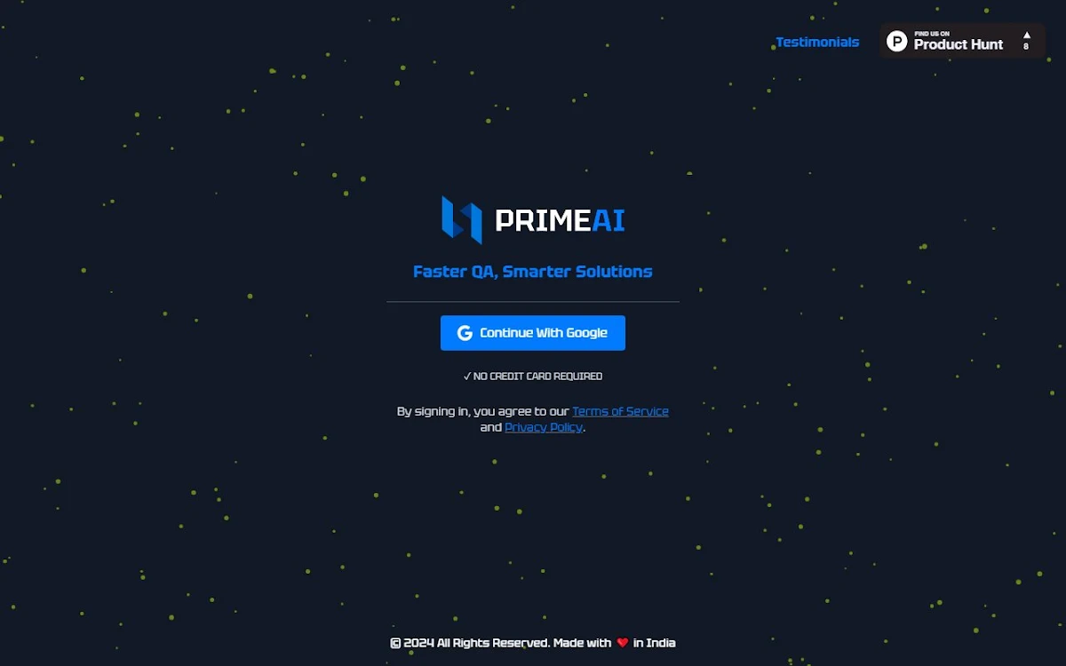 Captura de Get PrimeAI