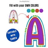 Canva Frames 3 Color Fill lines and dots photo 4 template 274